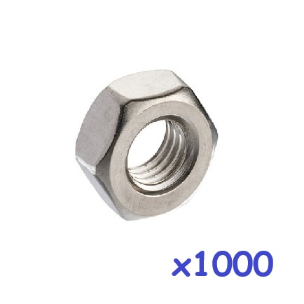 M2 x 0.40 A2 Stainless Steel Full Nut Box 1000