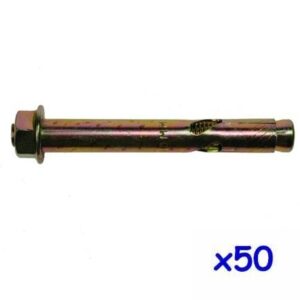 M10 x 60mm JCP 12mm SLN12060 Zinc Yellow Passivated Hexagon Nut Sleeve Anchor Box 50