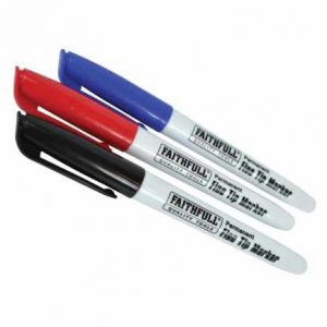 Faithfull FAIFTMMIX2 Fibre Tip Marker Pen Mixed Pack 3