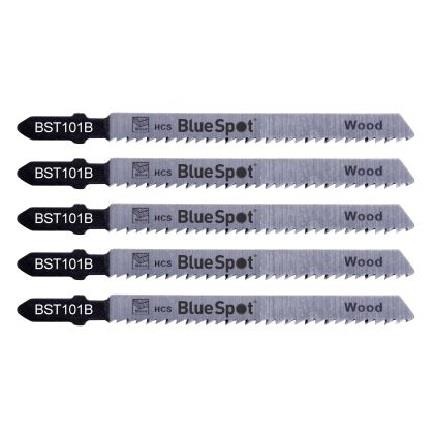 5 Piece Blue Spot Tools 19003 HCS Clean Cut Jigsaw Blades For Wood (10TPI)