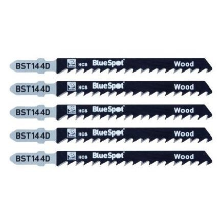 5 Piece Blue Spot Tools 19003 HCS Quick Cut Jigsaw Blades For Wood (6TPI)