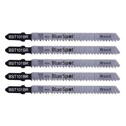 5 Piece Blue Spot Tools 19005 HCS Reverse Pitch Jigsaw Blades For Wood (10TPI)