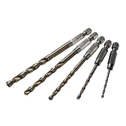 5 Piece Faithfull FAIQCSET5 Quick Change Cobalt Drill Bit Set