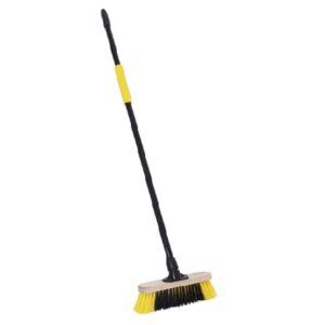 279mm (11") Bulldozer BDZCOP04BY Soft Dual PET Wooden Broom With Metal Handle