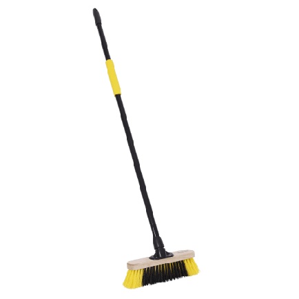 279mm (11") Bulldozer BDZCOP04BY Soft Dual PET Wooden Broom With Metal Handle