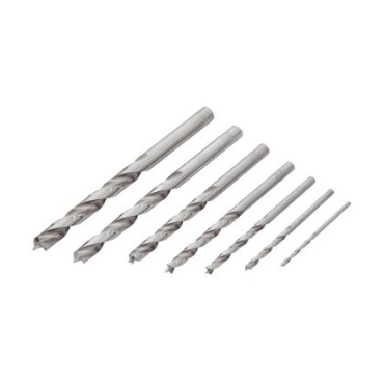 7 Piece Blue Spot Tools 20136 Double Flute Wood Drill Bit Set (2-8mm)